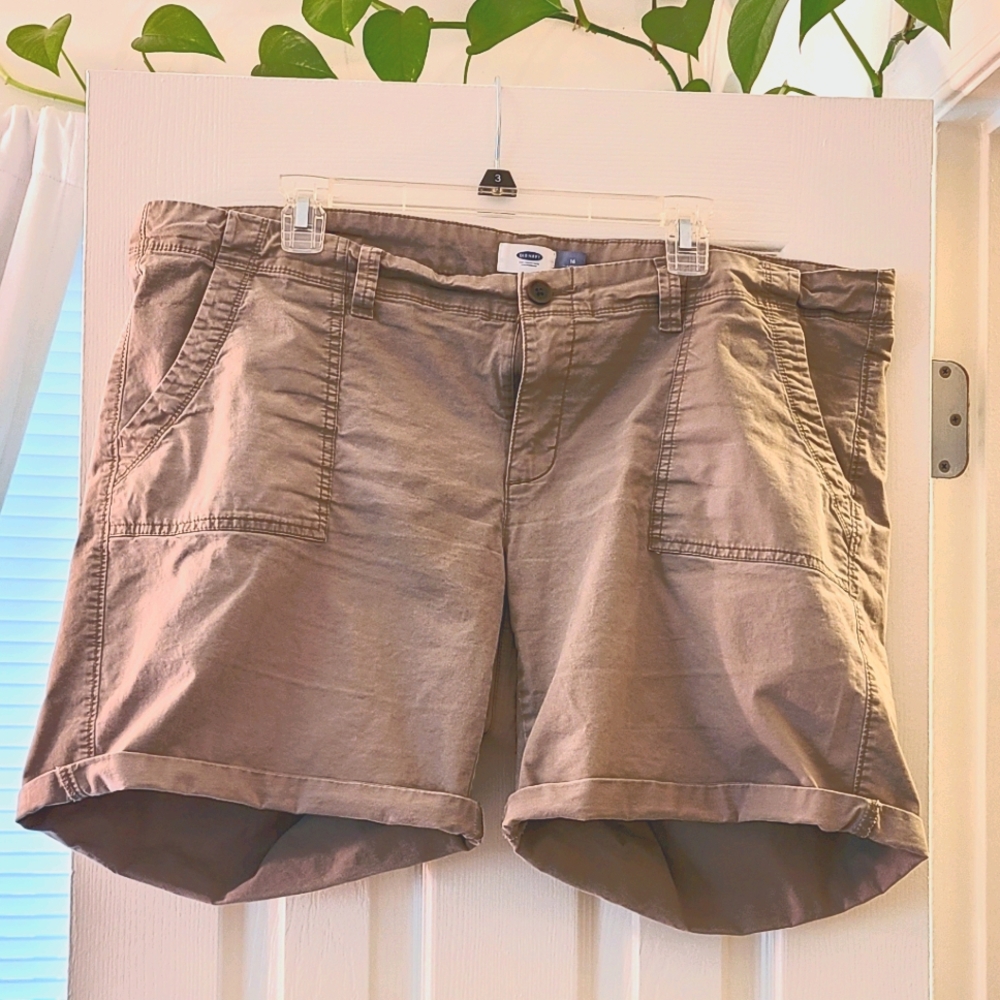 Plus Size Khaki Shorts